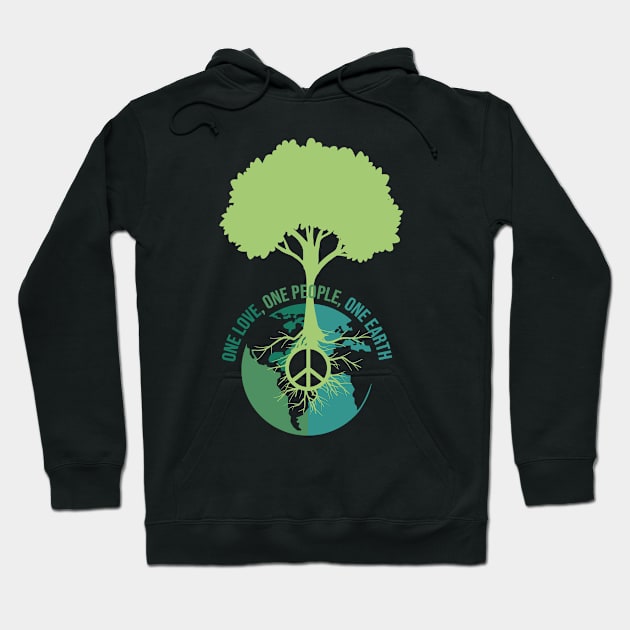 One Love One People One Earth Hoodie by RKP'sTees